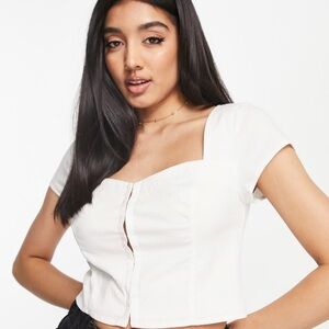 Abercrombie and Fitch Corset Cropped Top Size M